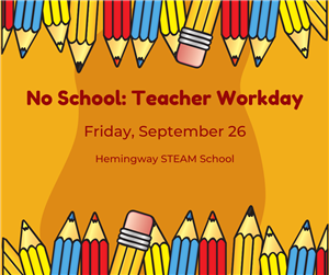 No School on Friday, September 26